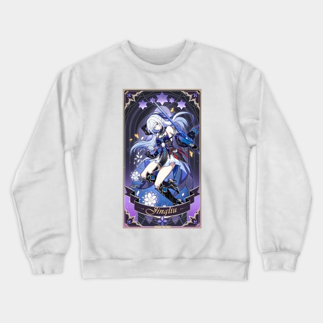 Jingliu Revelation Card Honkai Star Rail Crewneck Sweatshirt by kazatodoesart